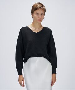 cloenc / クロエンス ニット・セーター | 【手洗い可】Vネックラメガターニット