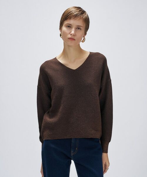 cloenc / クロエンス ニット・セーター | 【手洗い可】Vネックラメガターニット | 詳細20
