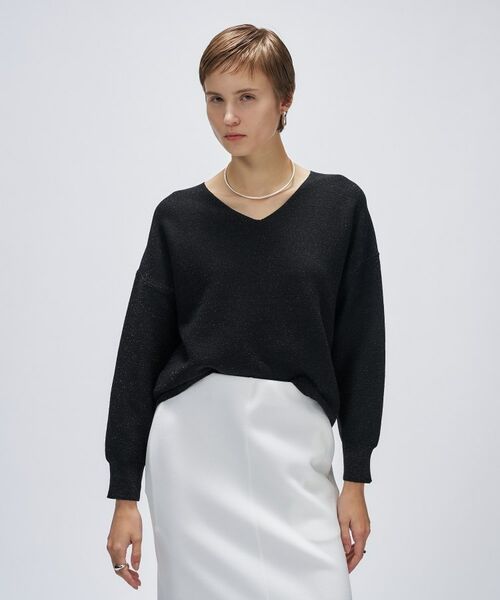 cloenc / クロエンス ニット・セーター | 【手洗い可】Vネックラメガターニット | 詳細25