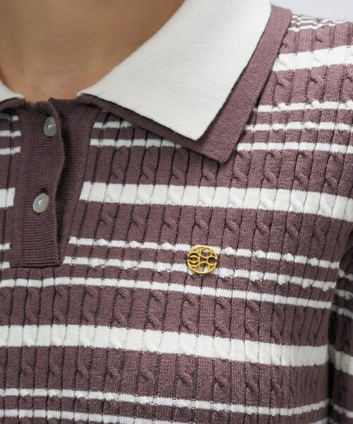 cloenc / クロエンス ニット・セーター | 【マシンウォッシュ】マルチボーダーポロニットプルオーバー | 詳細13