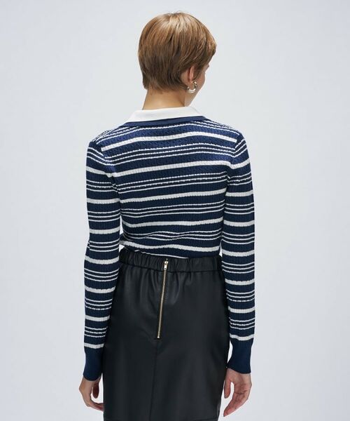 cloenc / クロエンス ニット・セーター | 【マシンウォッシュ】マルチボーダーポロニットプルオーバー | 詳細17