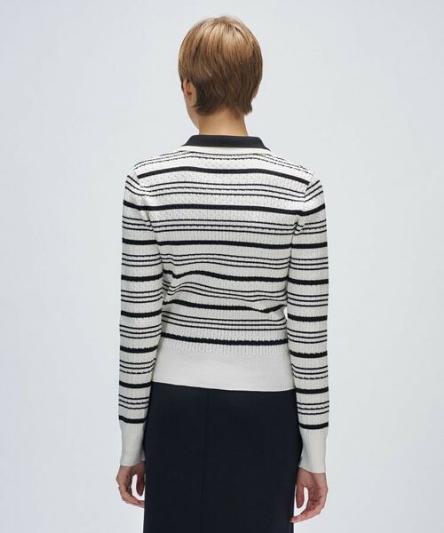 cloenc / クロエンス ニット・セーター | 【マシンウォッシュ】マルチボーダーポロニットプルオーバー | 詳細5