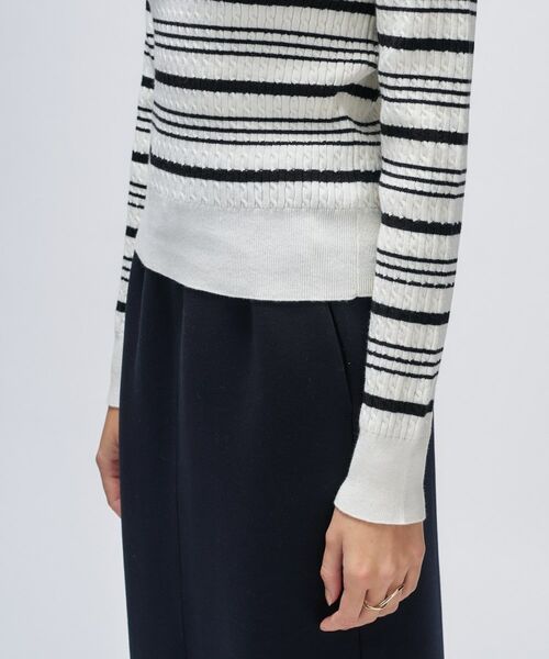 cloenc / クロエンス ニット・セーター | 【マシンウォッシュ】マルチボーダーポロニットプルオーバー | 詳細7