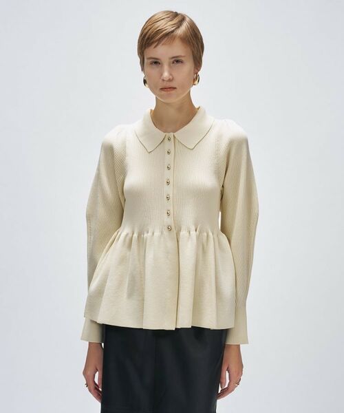 cloenc / クロエンス ニット・セーター | 【マシンウォッシュ】ペプラムニットプルオーバー | 詳細2