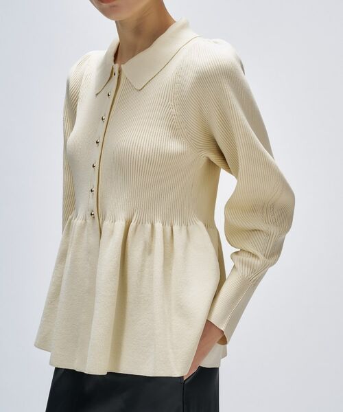 cloenc / クロエンス ニット・セーター | 【マシンウォッシュ】ペプラムニットプルオーバー | 詳細5