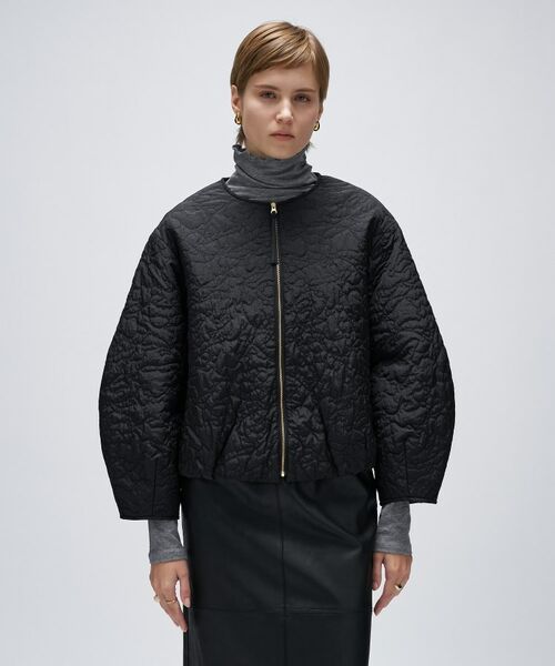 cloenc / クロエンス レザーブルゾン・ジャケット | 【手洗い可】アートキルトショートブルゾン | 詳細10