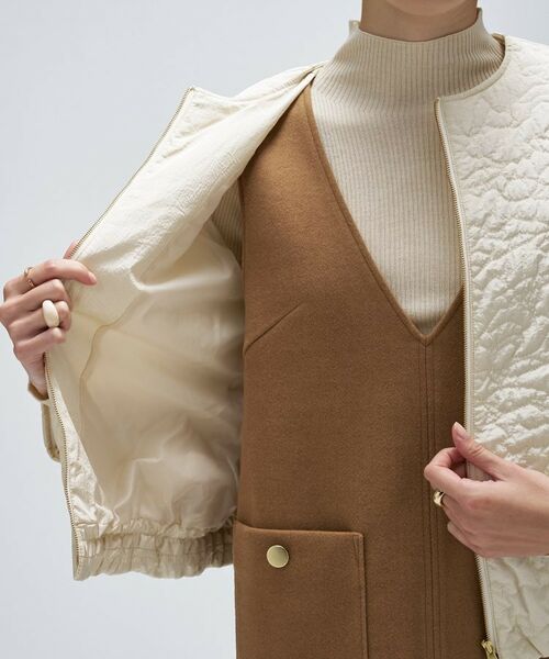 cloenc / クロエンス レザーブルゾン・ジャケット | 【手洗い可】アートキルトショートブルゾン | 詳細6