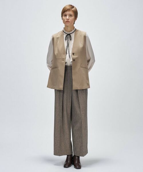 cloenc / クロエンス ベスト | 【セットアップ／マシンウォッシュ】ツイルフレアジレ | 詳細1