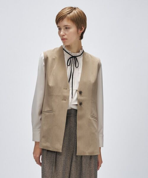 cloenc / クロエンス ベスト | 【セットアップ／マシンウォッシュ】ツイルフレアジレ | 詳細2