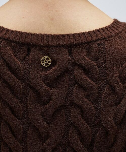 cloenc / クロエンス ミニ丈・ひざ丈ワンピース | ケーブルニット切り替えワンピース | 詳細14