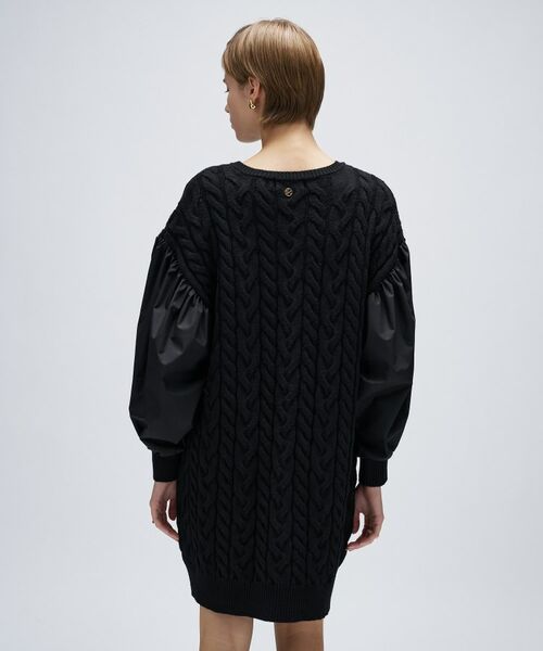 cloenc / クロエンス ミニ丈・ひざ丈ワンピース | ケーブルニット切り替えワンピース | 詳細18