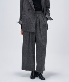 cloenc / クロエンス パンツ | ダブルタックヘリンボーンワイドパンツ