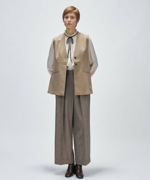 cloenc / クロエンス パンツ | ダブルタックヘリンボーンワイドパンツ | 詳細1