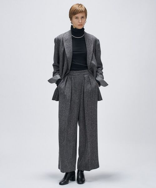 cloenc / クロエンス パンツ | ダブルタックヘリンボーンワイドパンツ | 詳細10