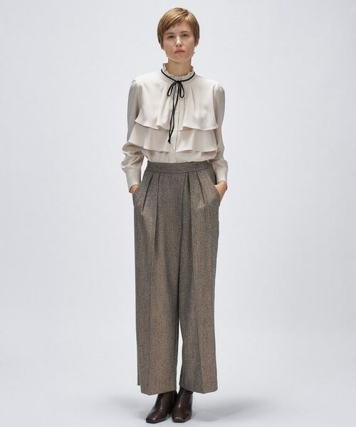 cloenc / クロエンス シャツ・ブラウス | 【手洗い可】ベロアリボンフリルブラウス | 詳細1