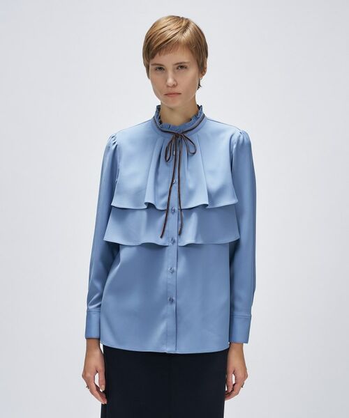 cloenc / クロエンス シャツ・ブラウス | 【手洗い可】ベロアリボンフリルブラウス | 詳細10