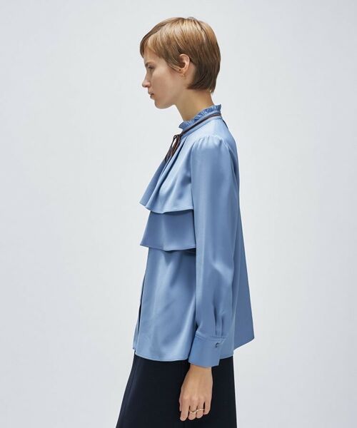 cloenc / クロエンス シャツ・ブラウス | 【手洗い可】ベロアリボンフリルブラウス | 詳細11