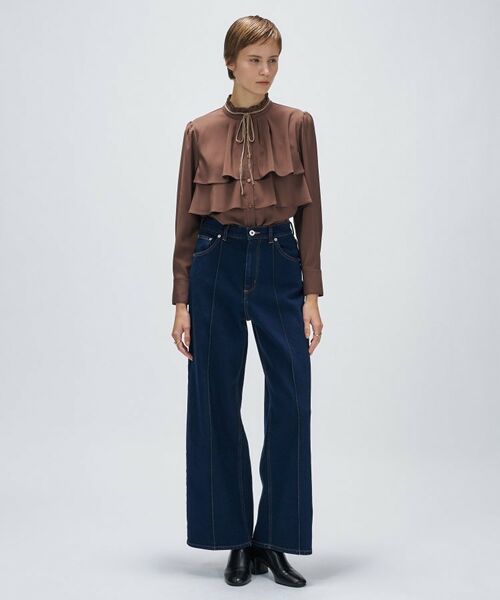 cloenc / クロエンス シャツ・ブラウス | 【手洗い可】ベロアリボンフリルブラウス | 詳細14