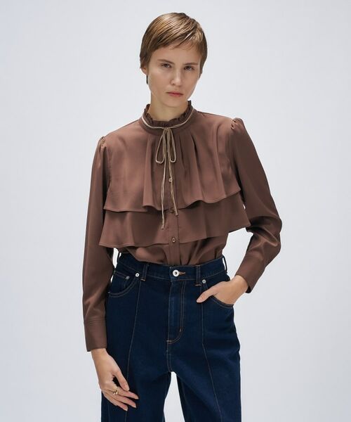 cloenc / クロエンス シャツ・ブラウス | 【手洗い可】ベロアリボンフリルブラウス | 詳細15