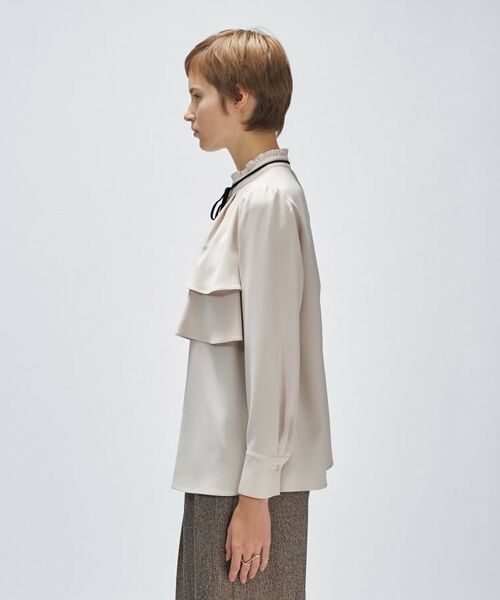 cloenc / クロエンス シャツ・ブラウス | 【手洗い可】ベロアリボンフリルブラウス | 詳細3