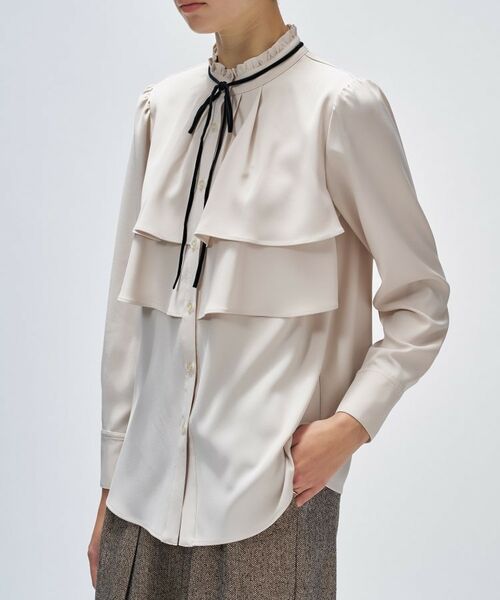 cloenc / クロエンス シャツ・ブラウス | 【手洗い可】ベロアリボンフリルブラウス | 詳細5