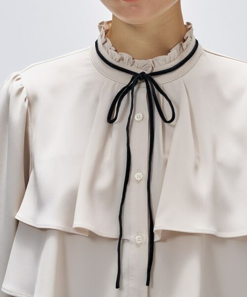 cloenc / クロエンス シャツ・ブラウス | 【手洗い可】ベロアリボンフリルブラウス | 詳細6