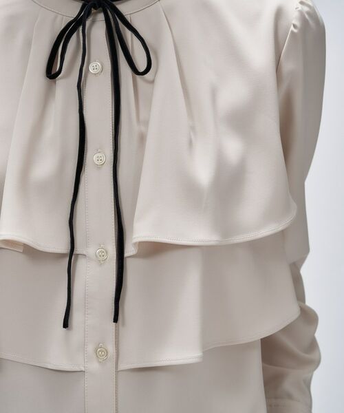 cloenc / クロエンス シャツ・ブラウス | 【手洗い可】ベロアリボンフリルブラウス | 詳細7