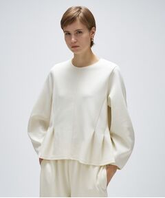 cloenc / クロエンス カットソー | 【セットアップ／マシンウォッシュ】カットジョーゼットペプラムプルオーバー