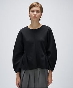 cloenc / クロエンス カットソー | 【セットアップ／マシンウォッシュ】カットジョーゼットペプラムプルオーバー