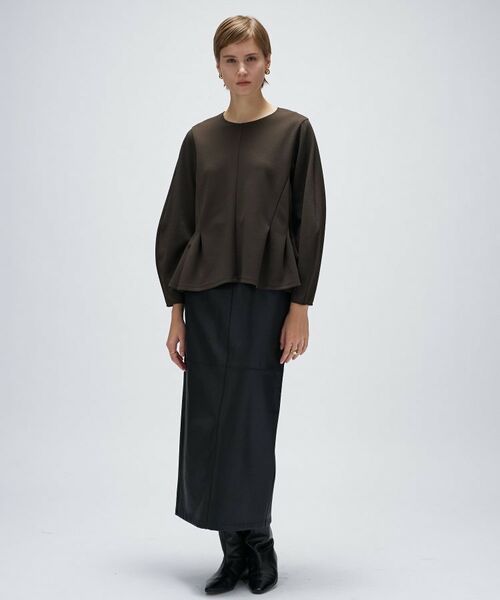 cloenc / クロエンス カットソー | 【セットアップ/マシンウォッシュ】カットジョーゼットペプラムプルオーバー | 詳細5