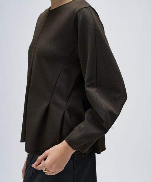 cloenc / クロエンス カットソー | 【セットアップ/マシンウォッシュ】カットジョーゼットペプラムプルオーバー | 詳細9