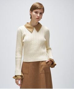 cloenc / クロエンス ニット・セーター | 2wayバイカラーミニケーブルニット