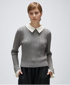 cloenc / クロエンス ニット・セーター | 2wayバイカラーミニケーブルニット