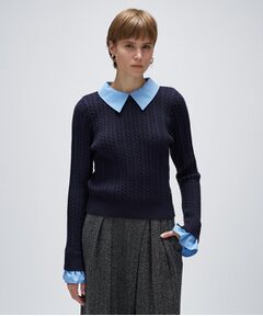 cloenc / クロエンス ニット・セーター | 2wayバイカラーミニケーブルニット