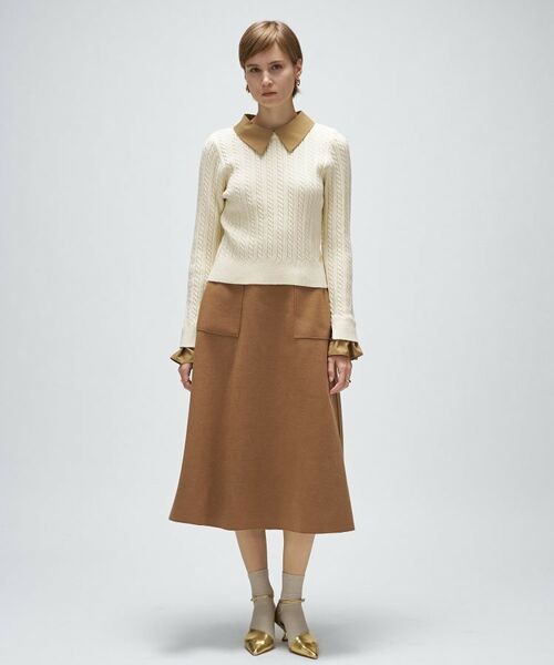 cloenc / クロエンス ニット・セーター | 2wayバイカラーミニケーブルニット | 詳細1