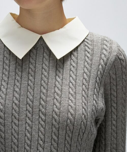 cloenc / クロエンス ニット・セーター | 2wayバイカラーミニケーブルニット | 詳細10