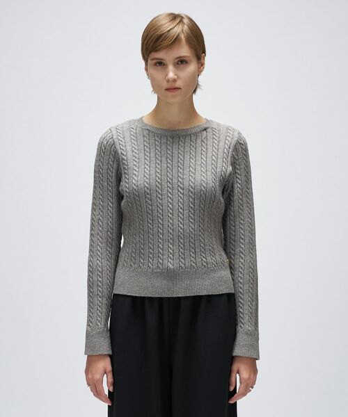 cloenc / クロエンス ニット・セーター | 2wayバイカラーミニケーブルニット | 詳細13
