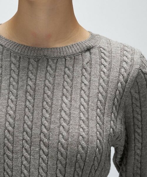 cloenc / クロエンス ニット・セーター | 2wayバイカラーミニケーブルニット | 詳細14
