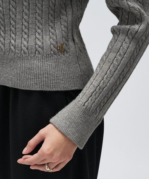 cloenc / クロエンス ニット・セーター | 2wayバイカラーミニケーブルニット | 詳細15