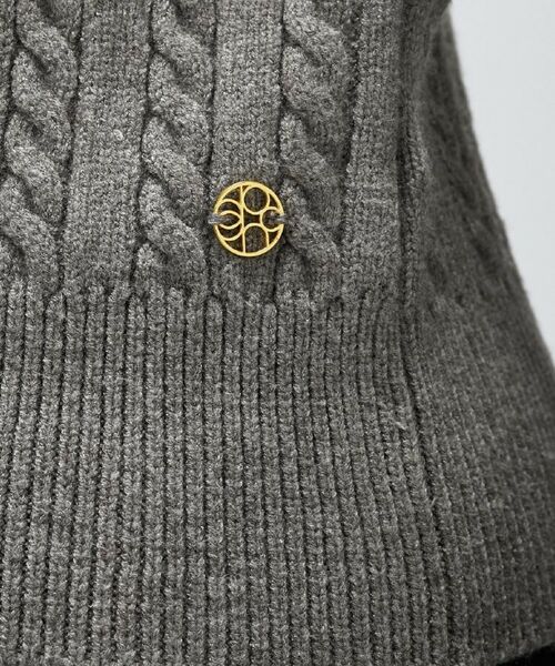 cloenc / クロエンス ニット・セーター | 2wayバイカラーミニケーブルニット | 詳細18