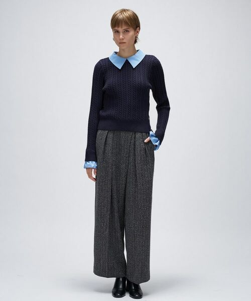 cloenc / クロエンス ニット・セーター | 2wayバイカラーミニケーブルニット | 詳細19