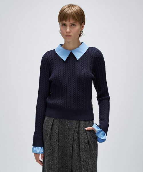cloenc / クロエンス ニット・セーター | 2wayバイカラーミニケーブルニット | 詳細20