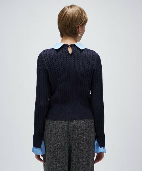 cloenc / クロエンス ニット・セーター | 2wayバイカラーミニケーブルニット | 詳細22
