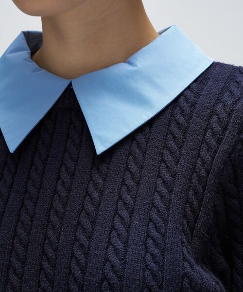 cloenc / クロエンス ニット・セーター | 2wayバイカラーミニケーブルニット | 詳細23