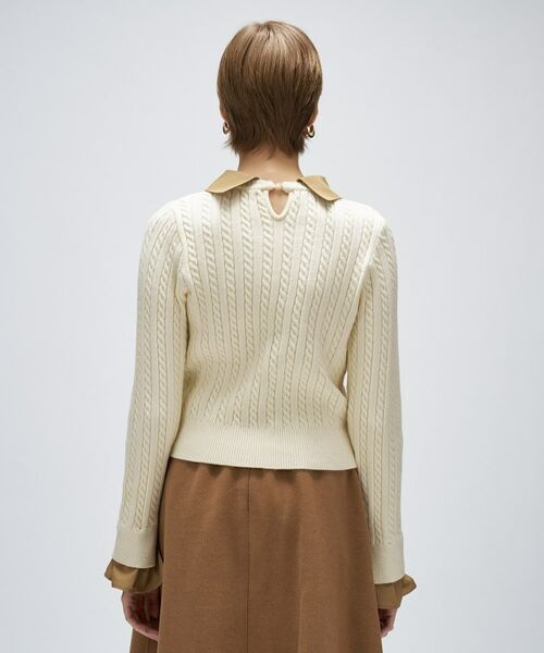 cloenc / クロエンス ニット・セーター | 2wayバイカラーミニケーブルニット | 詳細4