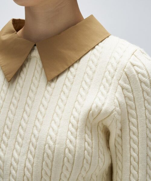 cloenc / クロエンス ニット・セーター | 2wayバイカラーミニケーブルニット | 詳細5