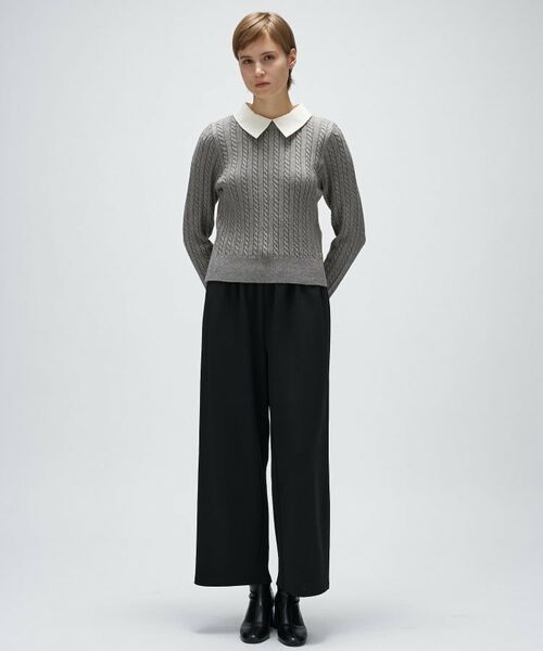 cloenc / クロエンス ニット・セーター | 2wayバイカラーミニケーブルニット | 詳細6