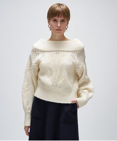 cloenc / クロエンス ニット・セーター | アイレットオフショルニットプルオーバー