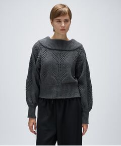 cloenc / クロエンス ニット・セーター | アイレットオフショルニットプルオーバー