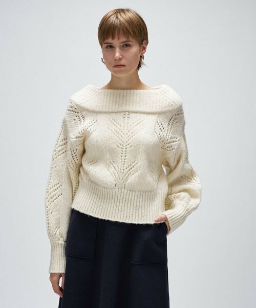 cloenc / クロエンス ニット・セーター | アイレットオフショルニットプルオーバー | 詳細2